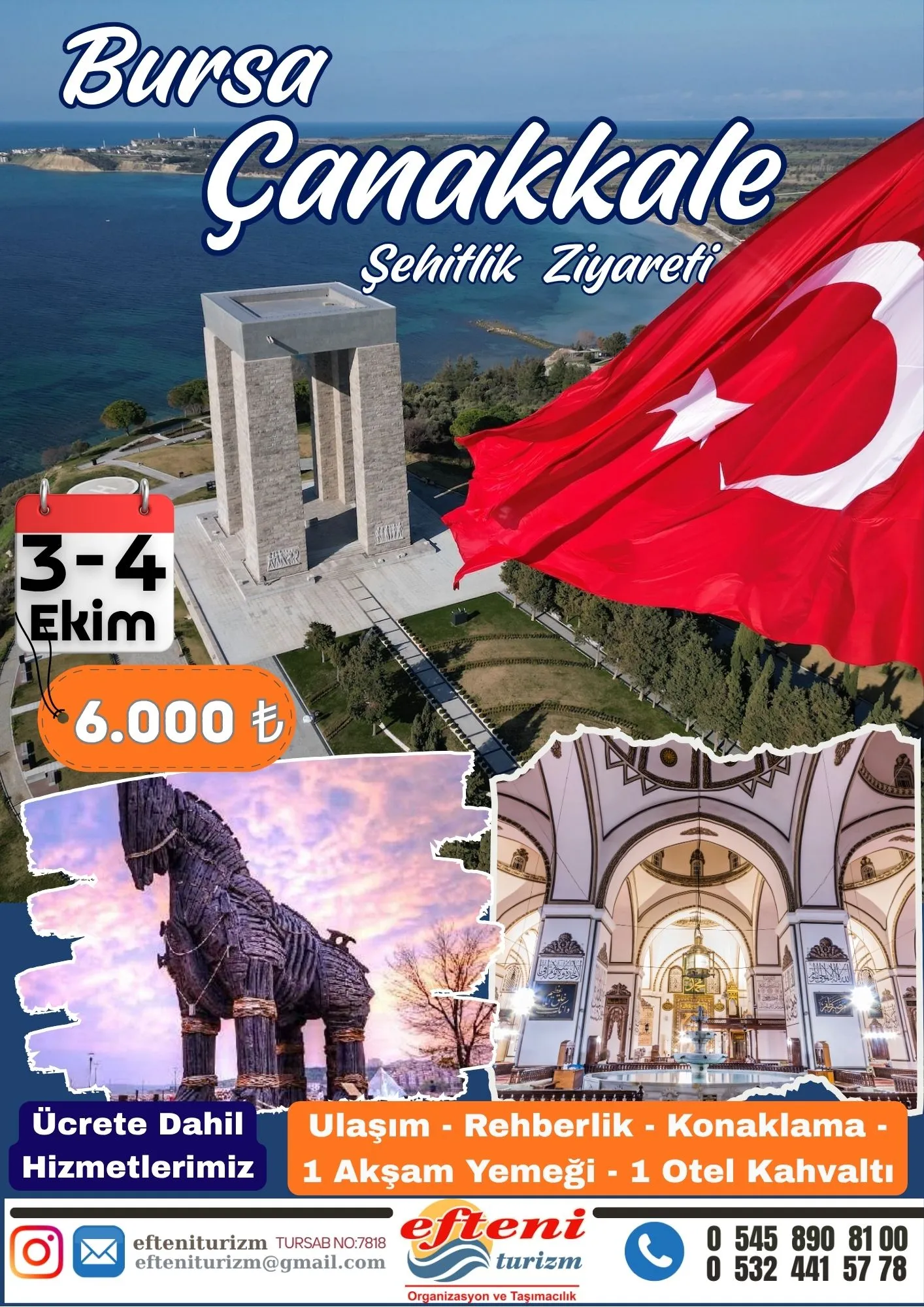 Osmanlı’nın kültürel mirası Bursa’yı, destanlar ve yiğitlikler şehri Çanakkale’yi keşfetmeye hazır olun !